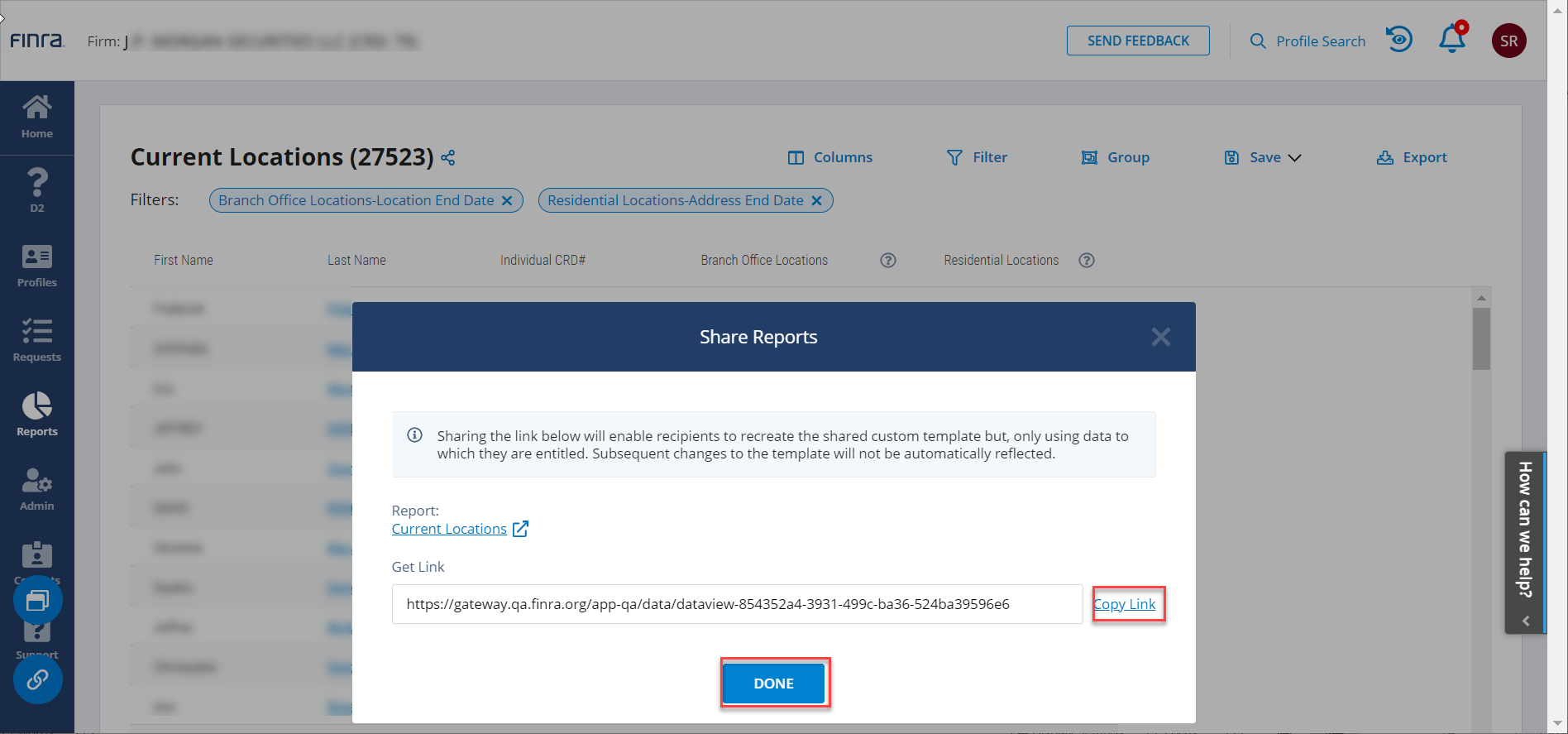 Share FINRA Gateway Custom Reports - 2